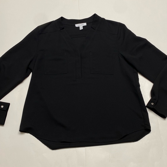Nine West Tops - Nine West Women Long Sleeve Shirt  Blouse Top Black size large